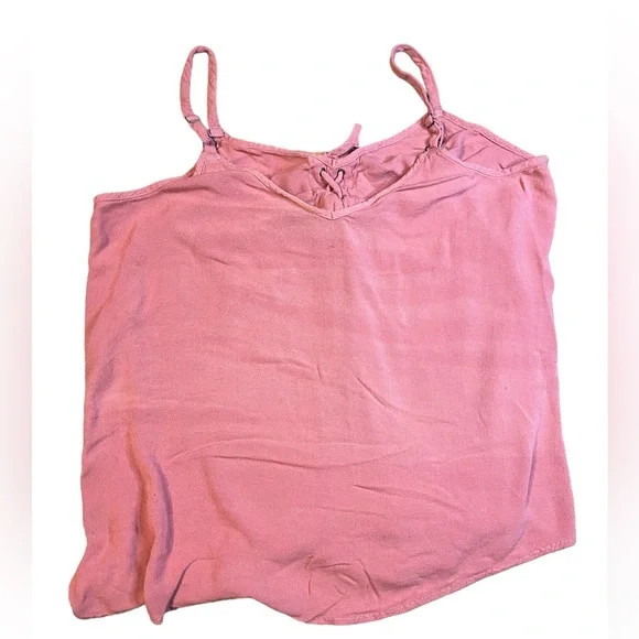 torrid pink tank top 100% rayon with adjustable straps size 1 beach summer - Picture 9 of 9